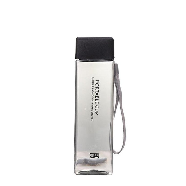 Square Transparent Water Bottle